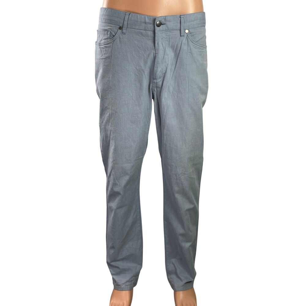 Peter Millar Men's Gray Straight Leg Mid Rise Career Trousers Pants Size 36